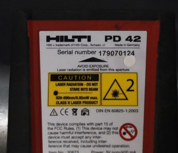 HILTI ヒルティ レーザー距離計 レンジメーター PD42 パワトレ買取情報⚡ | パワフルトレードセンター | パワフルトレードセンター